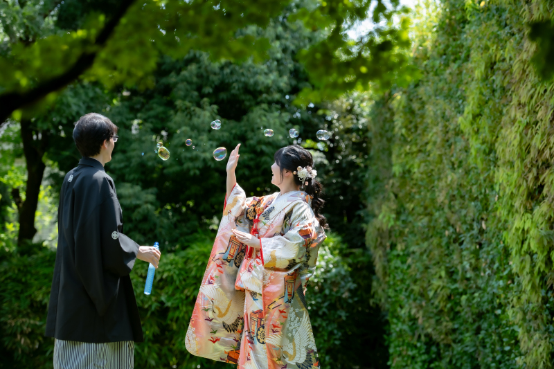 １DAY★和装で庭園×洋装で東京夜景！