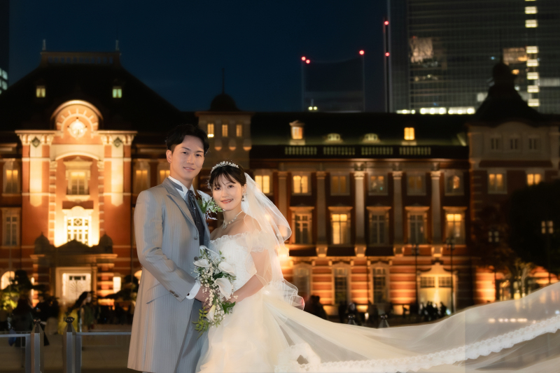スタッフの対応◎！東京駅ナイトフォト！