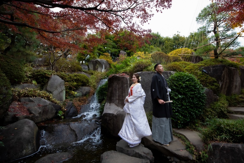 岩場でのおふたり