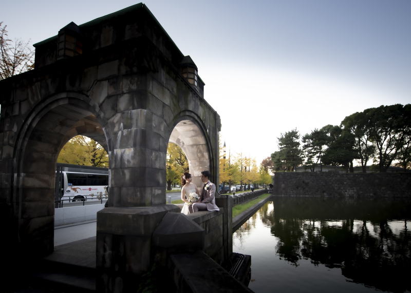 和田倉門での夕暮れショット！