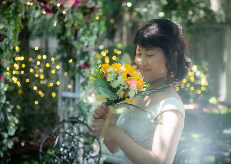 手作りのブーケ