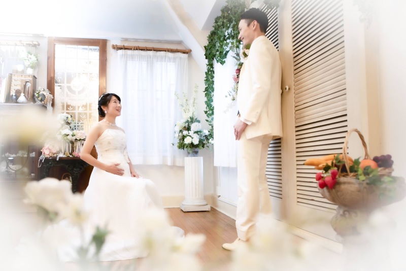 ウェディングドレスでの撮影も叶う