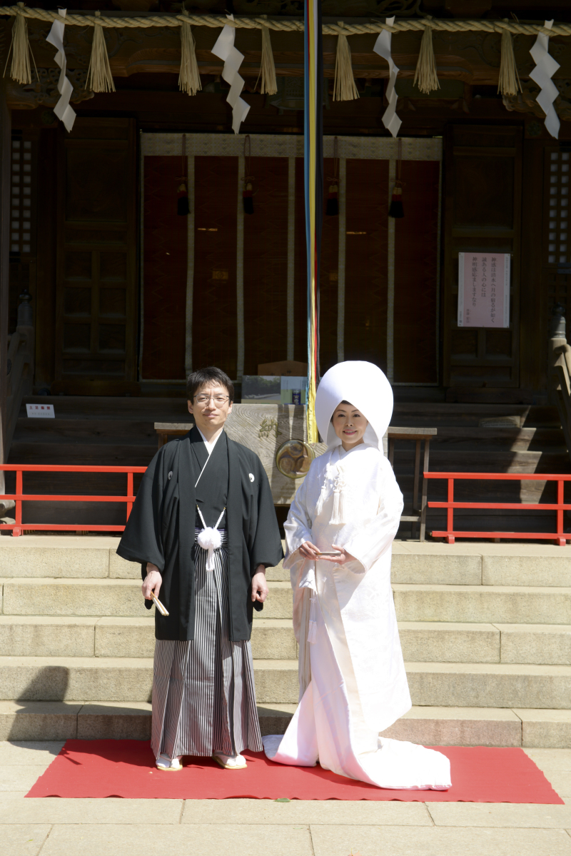 神社での神前式撮影も多数経験あり