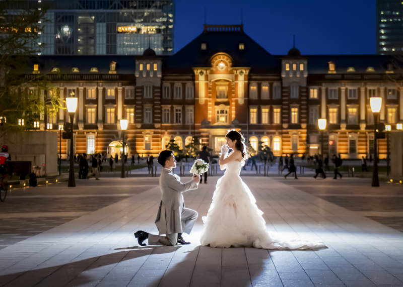 英国風洋館スタジオ【御苑フォトウェディング】_夜景で撮影できる