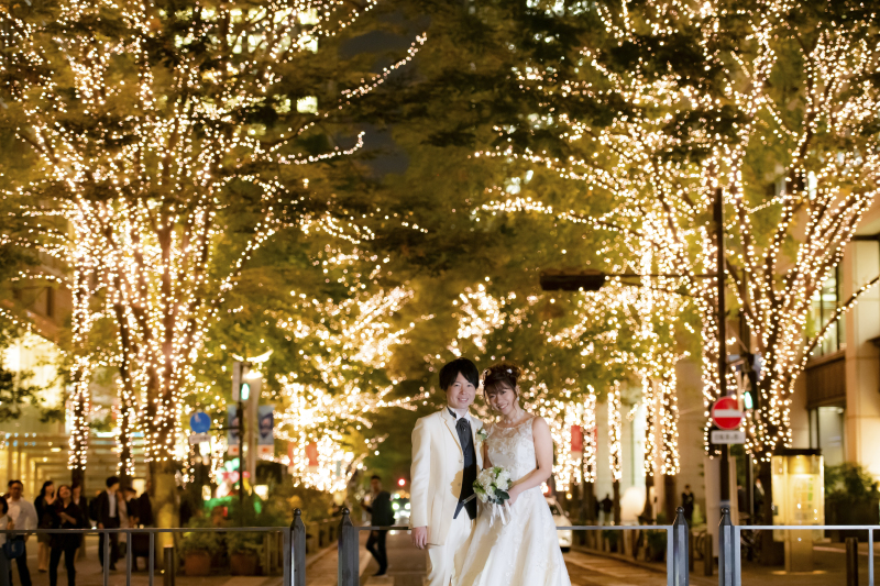 英国風洋館スタジオ【御苑フォトウェディング】_夜景で撮影できる