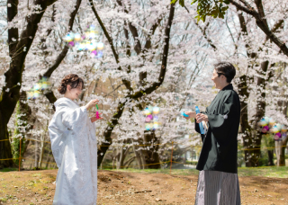 英国風洋館スタジオ【御苑フォトウェディング】_桜シーズン