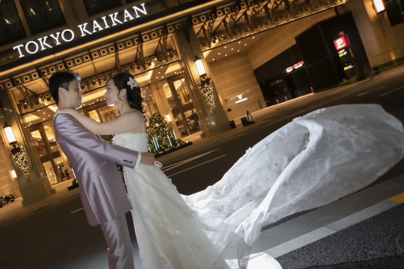 英国風洋館スタジオ【御苑フォトウェディング】_夜景で撮影できる