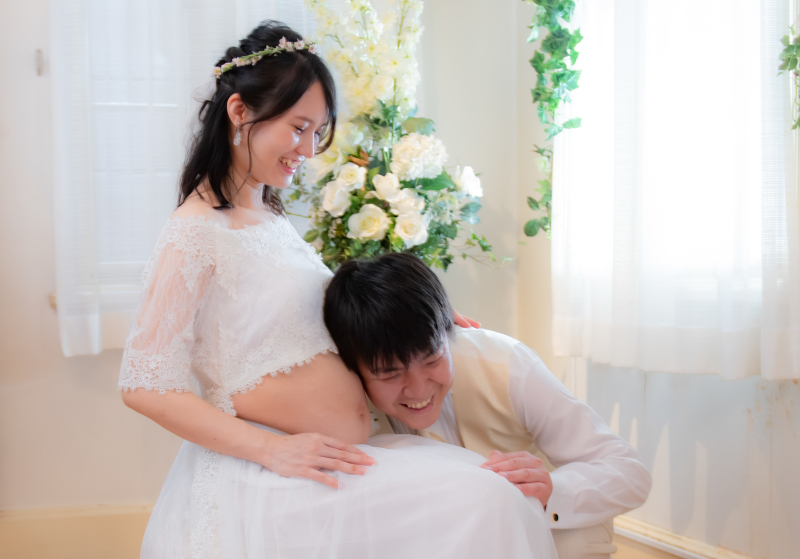 英国風洋館スタジオ【御苑フォトウェディング】_マタニティフォトの撮影ができる