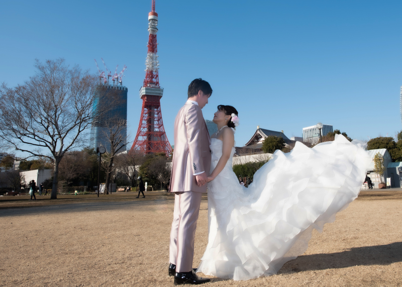 遠方の方必見★予備日確約【和装も洋装も!東京名所を巡る全てコミの安心プラン】衣装UP料金なし!美肌、歯の美白など嬉しい加工付き♪