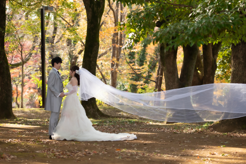 直近割★シーズン料2.2万サービス【紅葉♡代々木公園の洋装プラン】ペットや家族参加OK!衣装グレードアップ無料♪