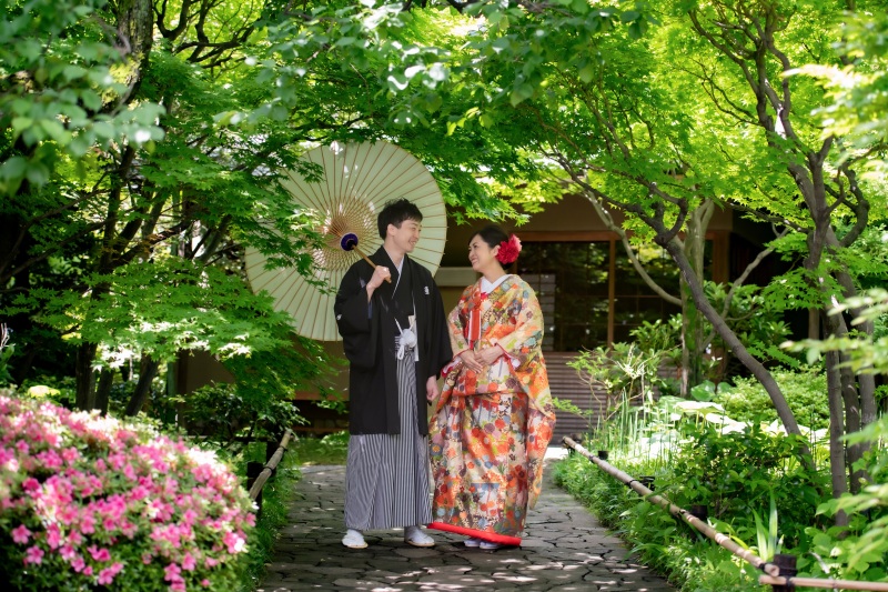 撮影日限定【雨天決行できる!新緑の目白庭園+趣ある和室】衣装UP料金なし!美肌など嬉しい加工付き