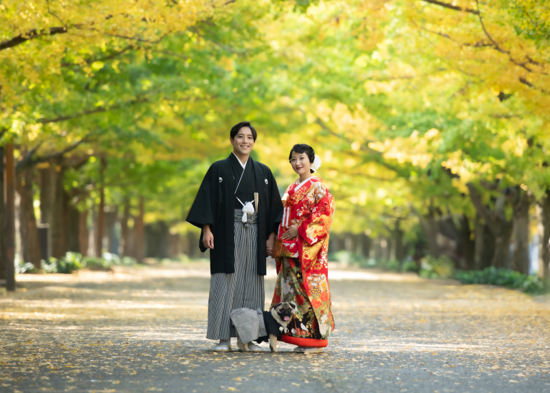 早割でシーズン料2.2万サービス【和装★紅葉の昭和記念公園1箇所】衣装UP料無料！美肌など嬉しい加工付き※洋装は2.2万引き