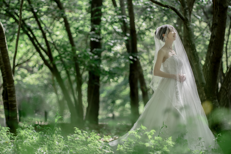 新緑でフォトウェディング