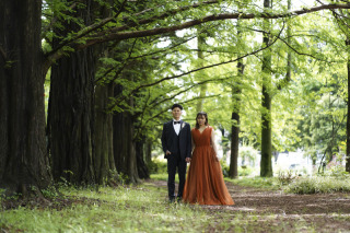 植物園でロケーションフォト