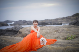 愛犬と楽しむ前撮りロケーション撮影