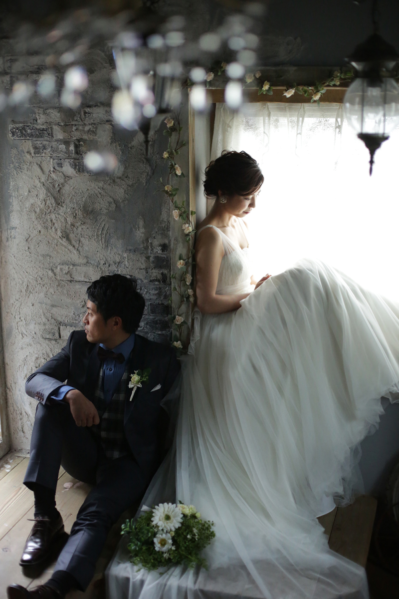 スタジオにて。