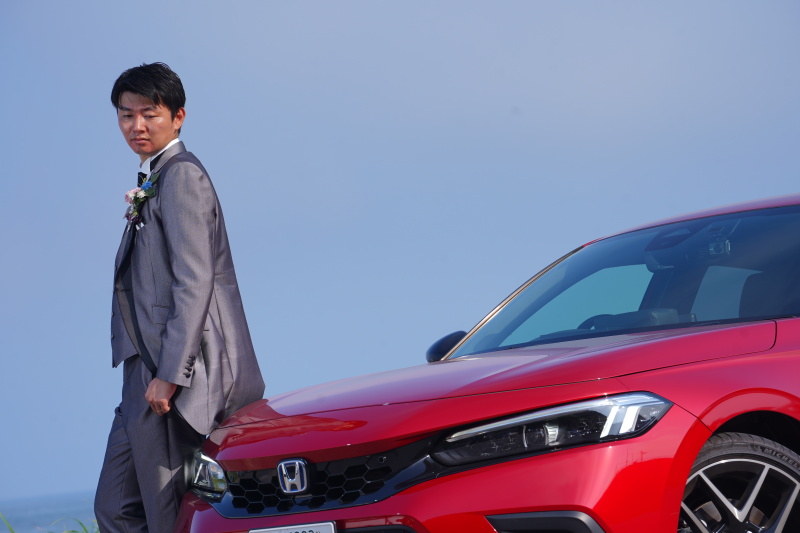 新郎様の愛車とのソロショット
