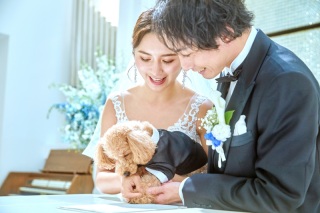 ～8月・9月限定～【チャペル撮影】ザ リュクス ＊銀座＊〖セント・クワトロ 〗チャペルフォトウェディングプラン☆ブランド衣装込み