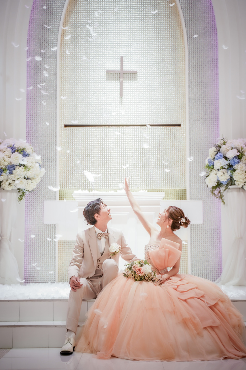 【チャペル撮影×会食】★ランクアップ衣装込み★データ100カット付き★申請料込みの安心プラン