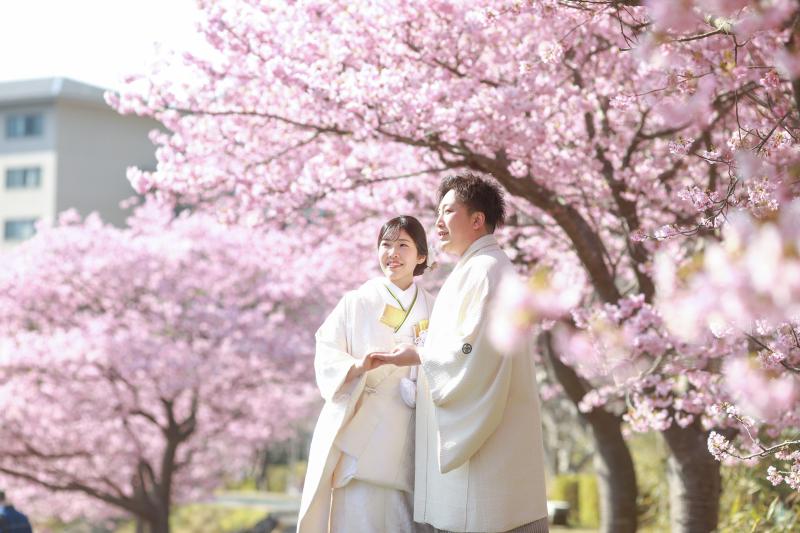 【衣装追加料金なし】期間限定｜河津桜フォトウェディング　165,000円（税込）