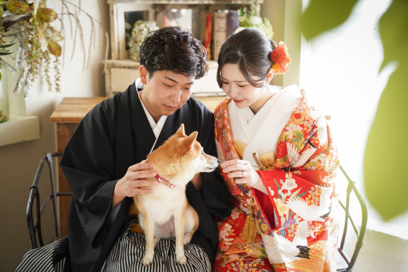 7月末まで!ペットと一緒にフォトウエディング【和装スタジオ撮影】◎165,000円→105,000円
