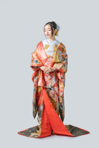 老松刺繍に手網