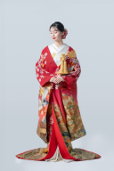 鶴に老松梅花文