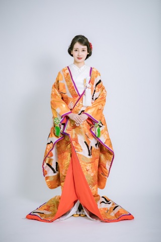 飛翔鶴に八重重ね