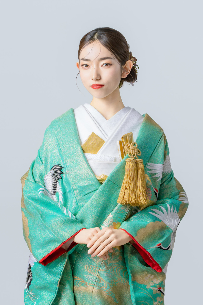 金彩鶴に観世流水