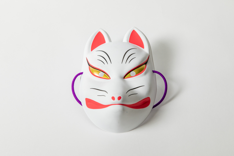 お面(白狐)