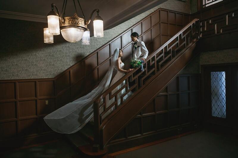 階段を利用して