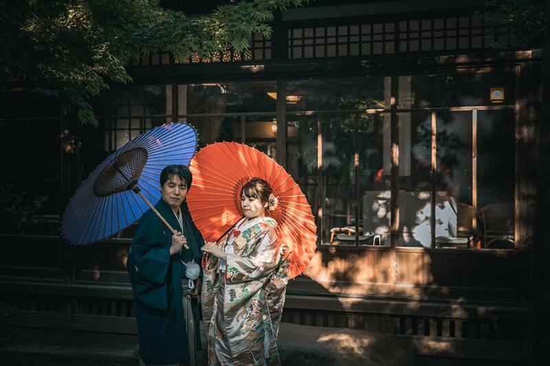 番傘はレンタル可能◎