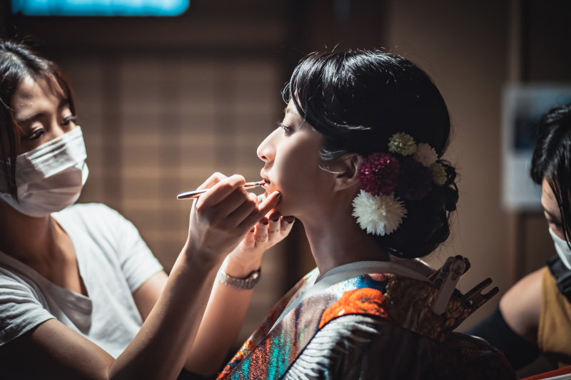 撮影前の最後の仕上げ