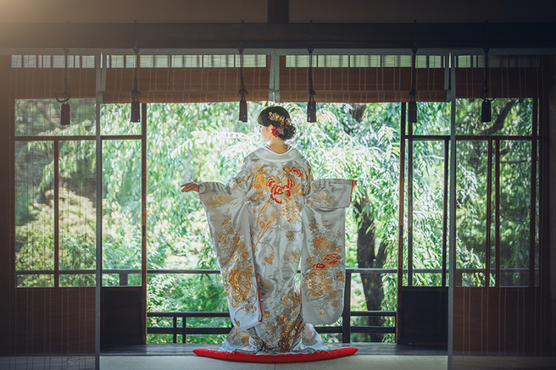 和装の後ろ姿ショット