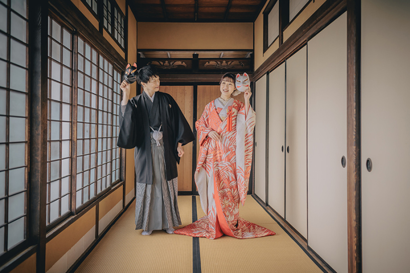 廊下でのカッコいいお写真も