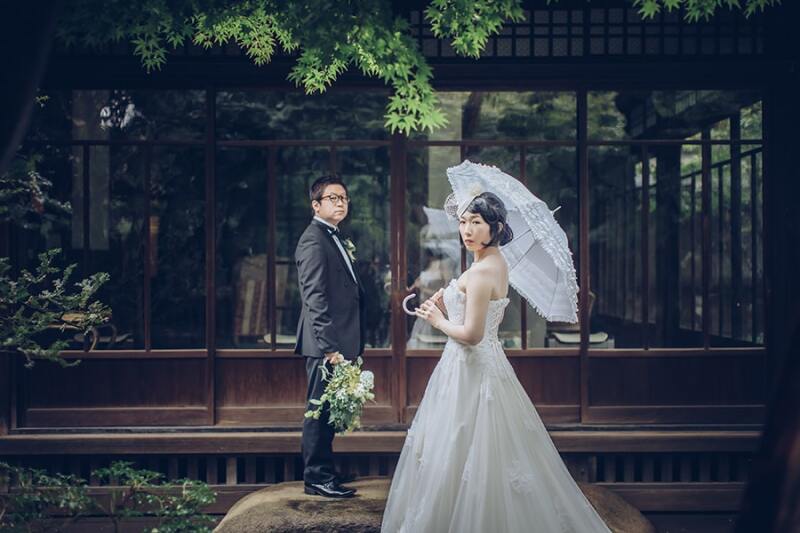 洋風の傘もレンタル可能◎