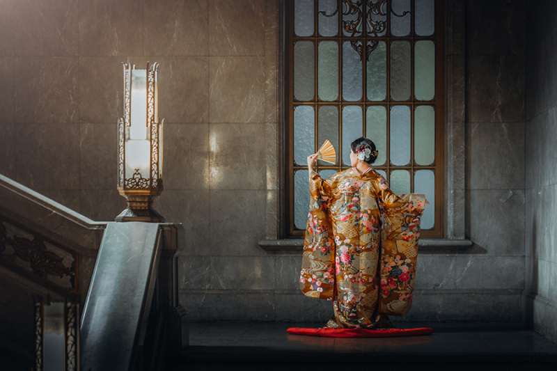 和装の後ろ姿ショット