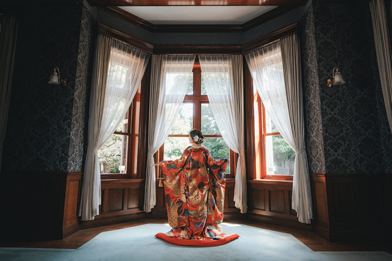 和装の後ろ姿ショット