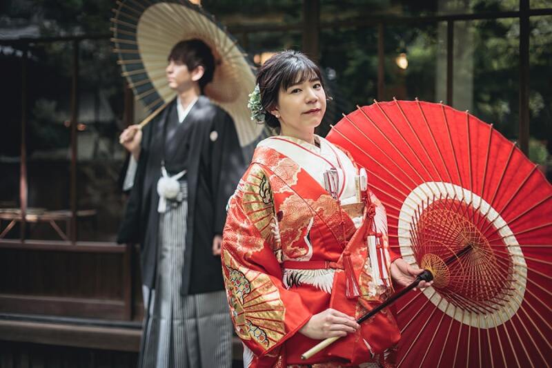 ご新婦様の目線をいただきながら