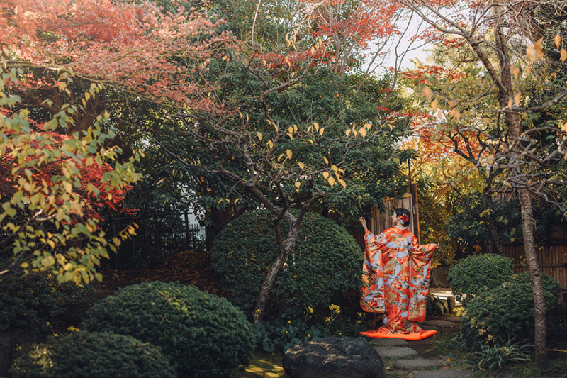 和装の後ろ姿ショット