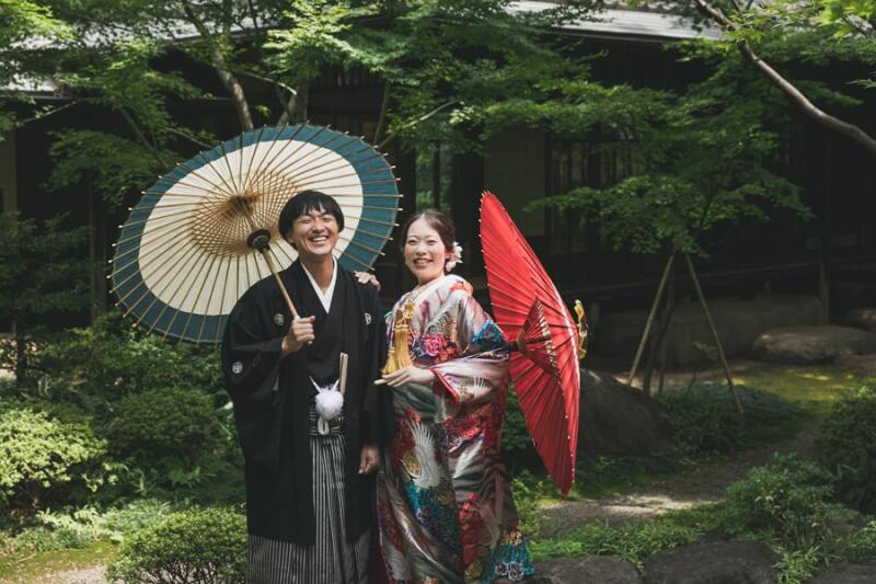 11:10 番傘も華やかに