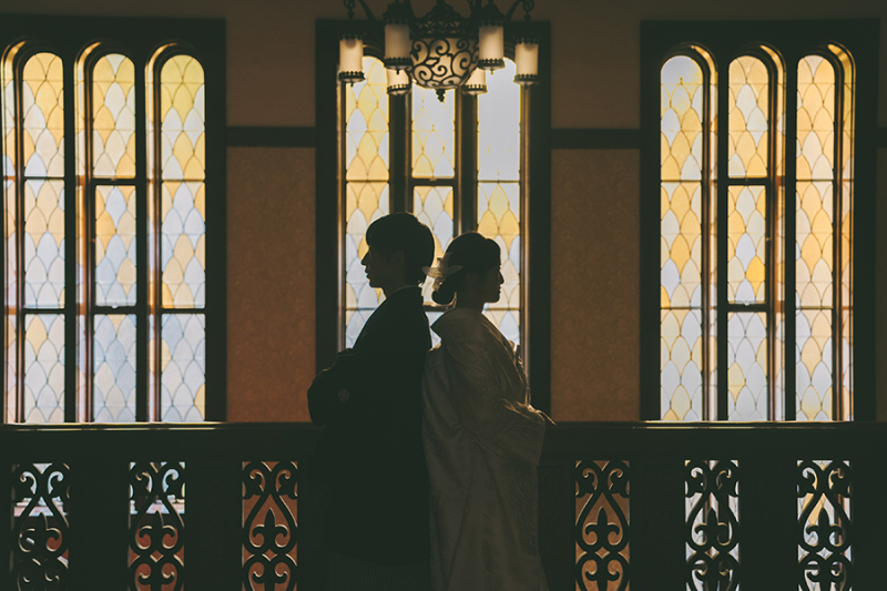 窓際で自然を活かして