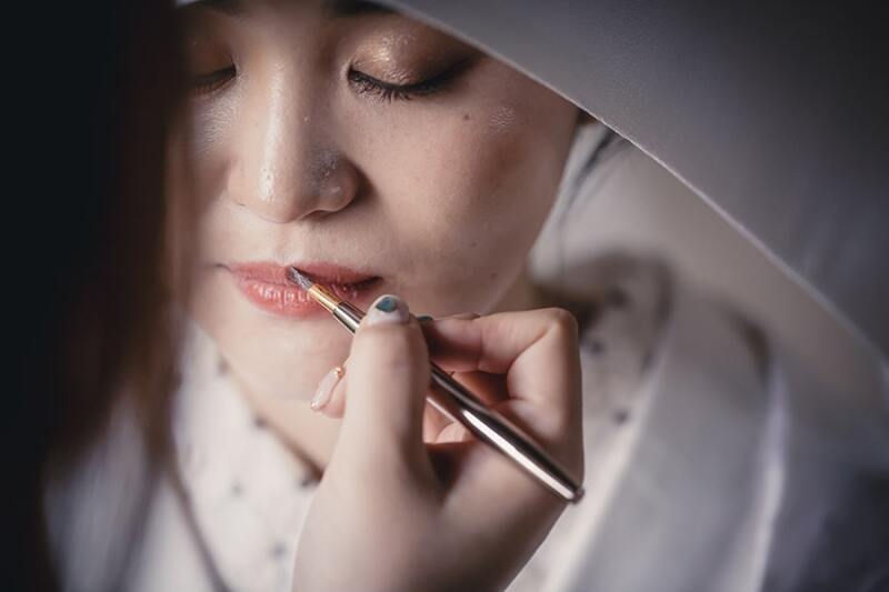 綿帽子を使って