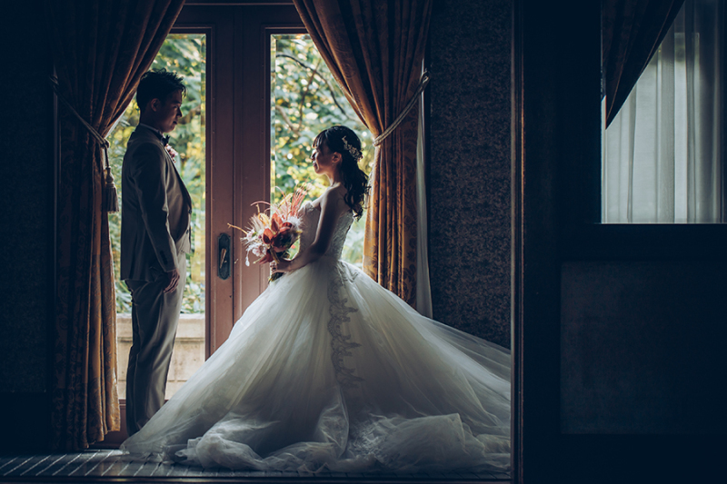 窓際で自然を活かして