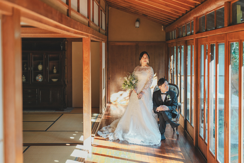 廊下でのカッコいいお写真も