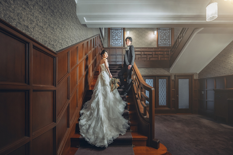 ドレスのトレーンを活かして！