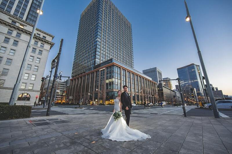 夕暮れ時の空の雰囲気を活かしながら