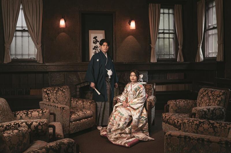 まずは書斎から撮影開始