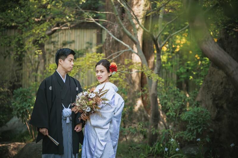 和装でもブーケ!