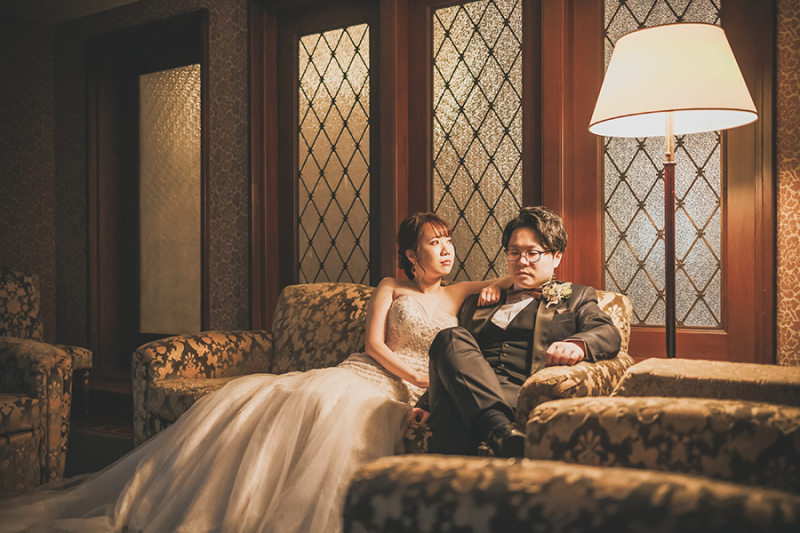 会場の椅子を利用して